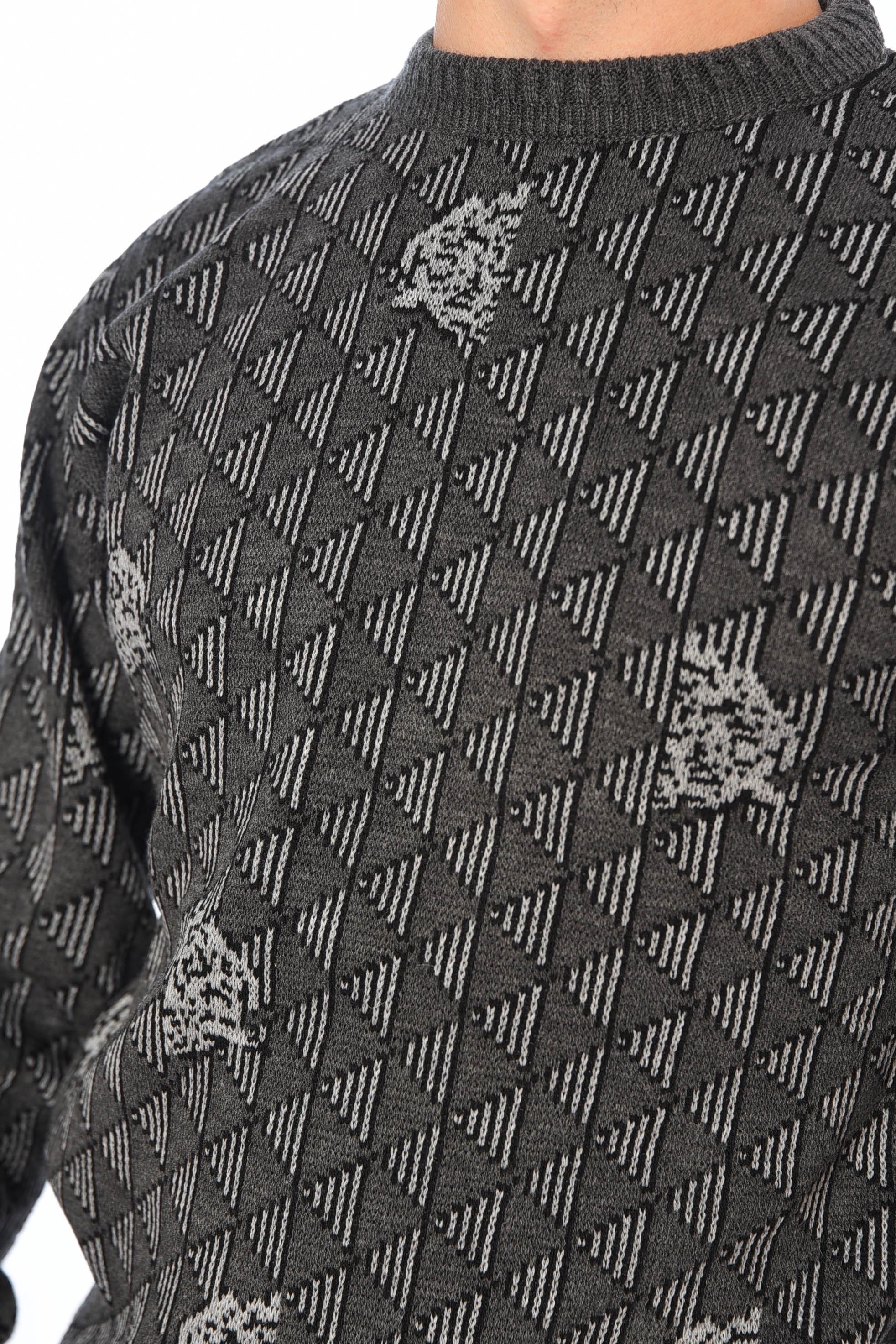 Светр чоловічий однотонний M Сірий (194517) - фото 4 Светр чоловічий однотонний M Сірий (194517) - фото 4