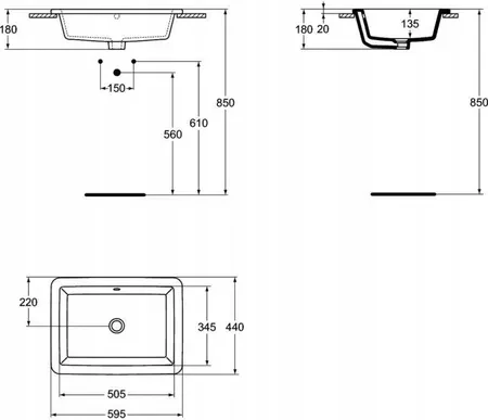 Умывальник Ideal Standard Strada (K078001) - фото 2 Умывальник Ideal Standard Strada (K078001) - фото 2