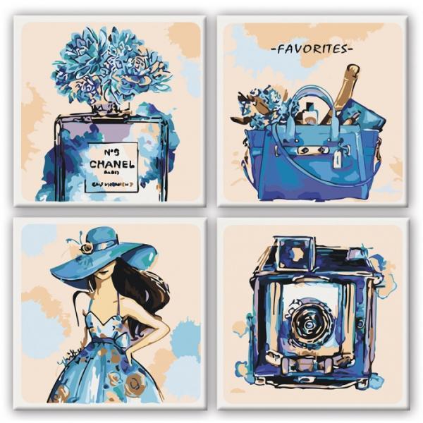 Картина по номерам Идейка Полиптих Стиль мегаполиса 18х18 см в термопакете (KNP014)