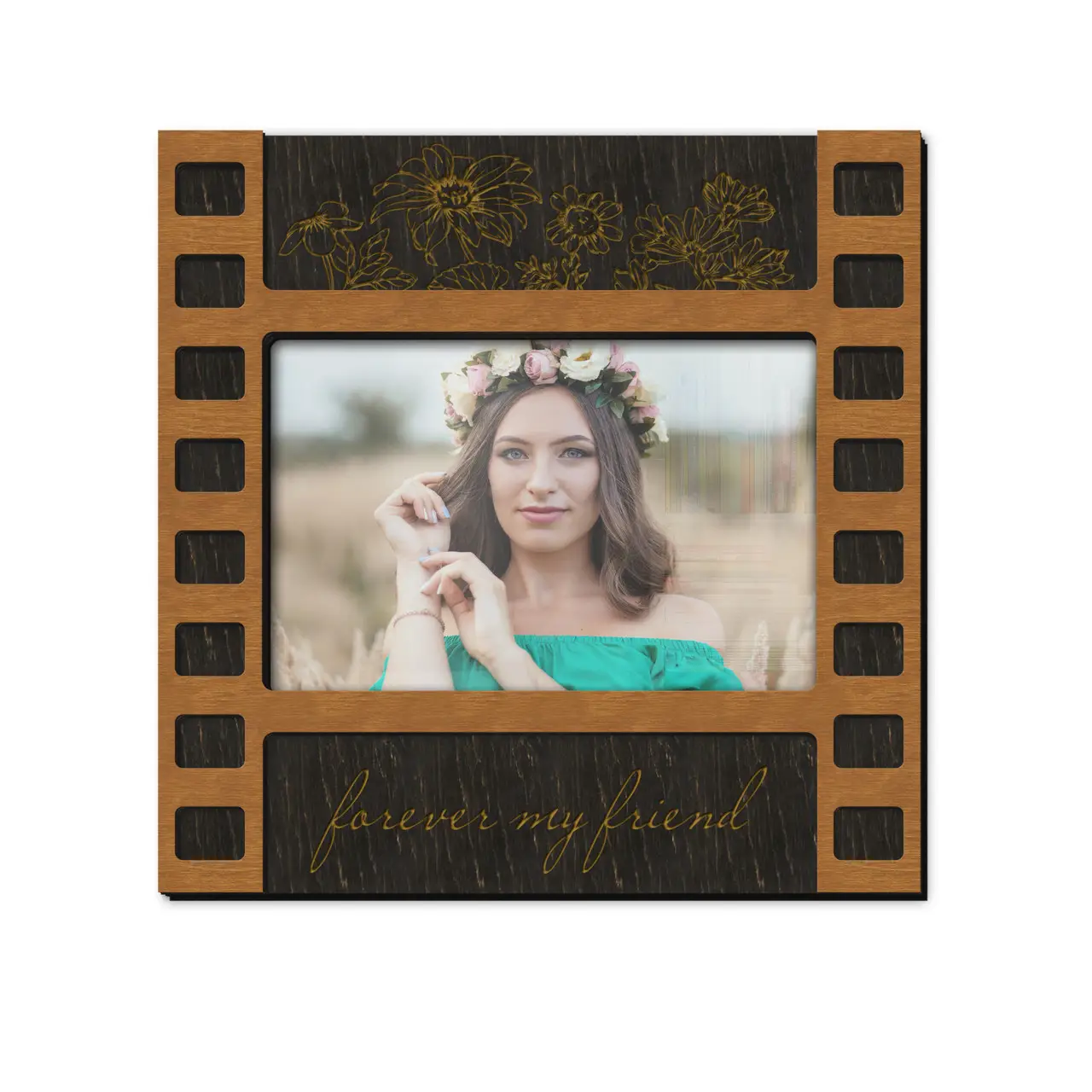 Фоторамка Forever My Friend на 1 фото Чорний (film_frame_horizontal_4x6-3) - фото 1