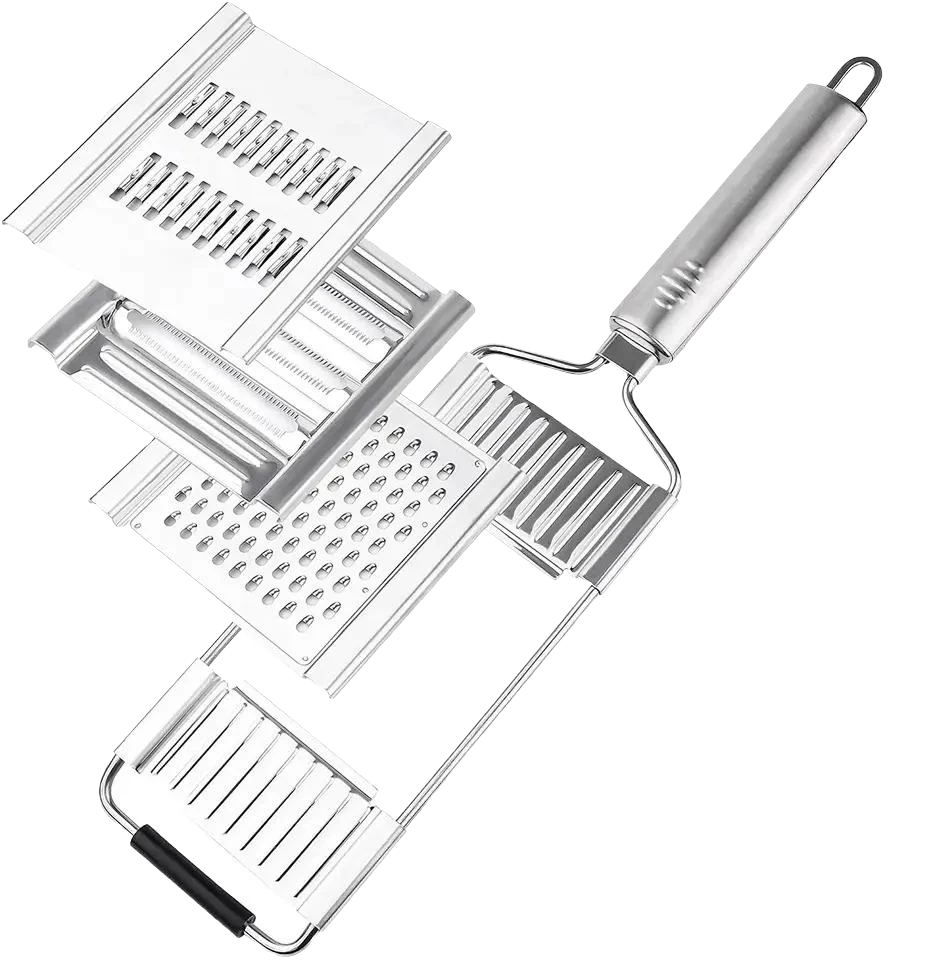 Терка сручкой и насадками New-Grater 3 режущих Терка сручкой и насадками New-Grater 3 режущих