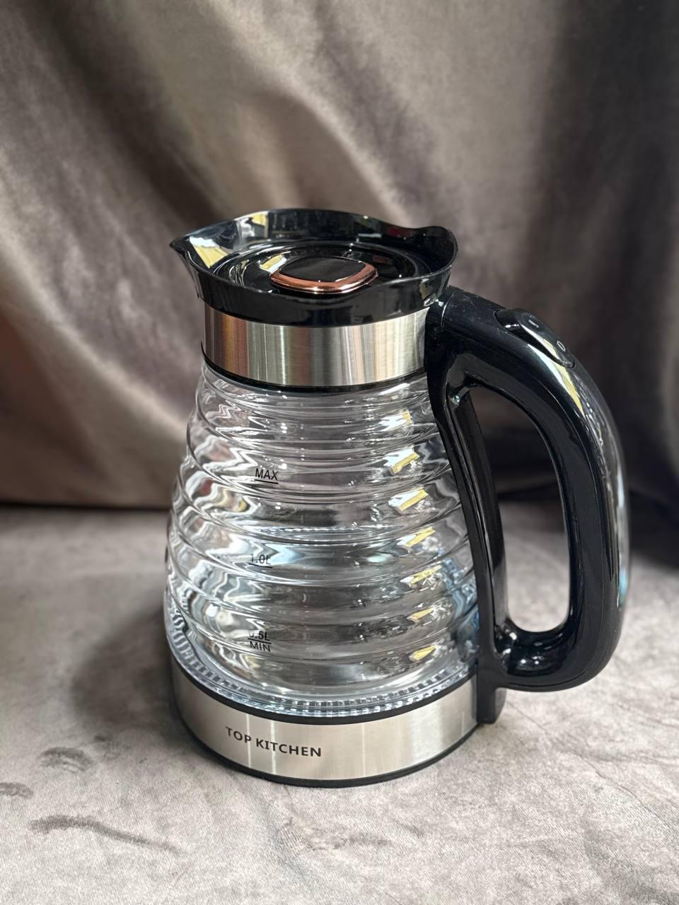 Электрочайник Top Kitchen TK00236 стеклянный 2400 Вт 2 л Прозрачный (TK00236) Электрочайник Top Kitchen TK00236 стеклянный 2400 Вт 2 л Прозрачный (TK00236)