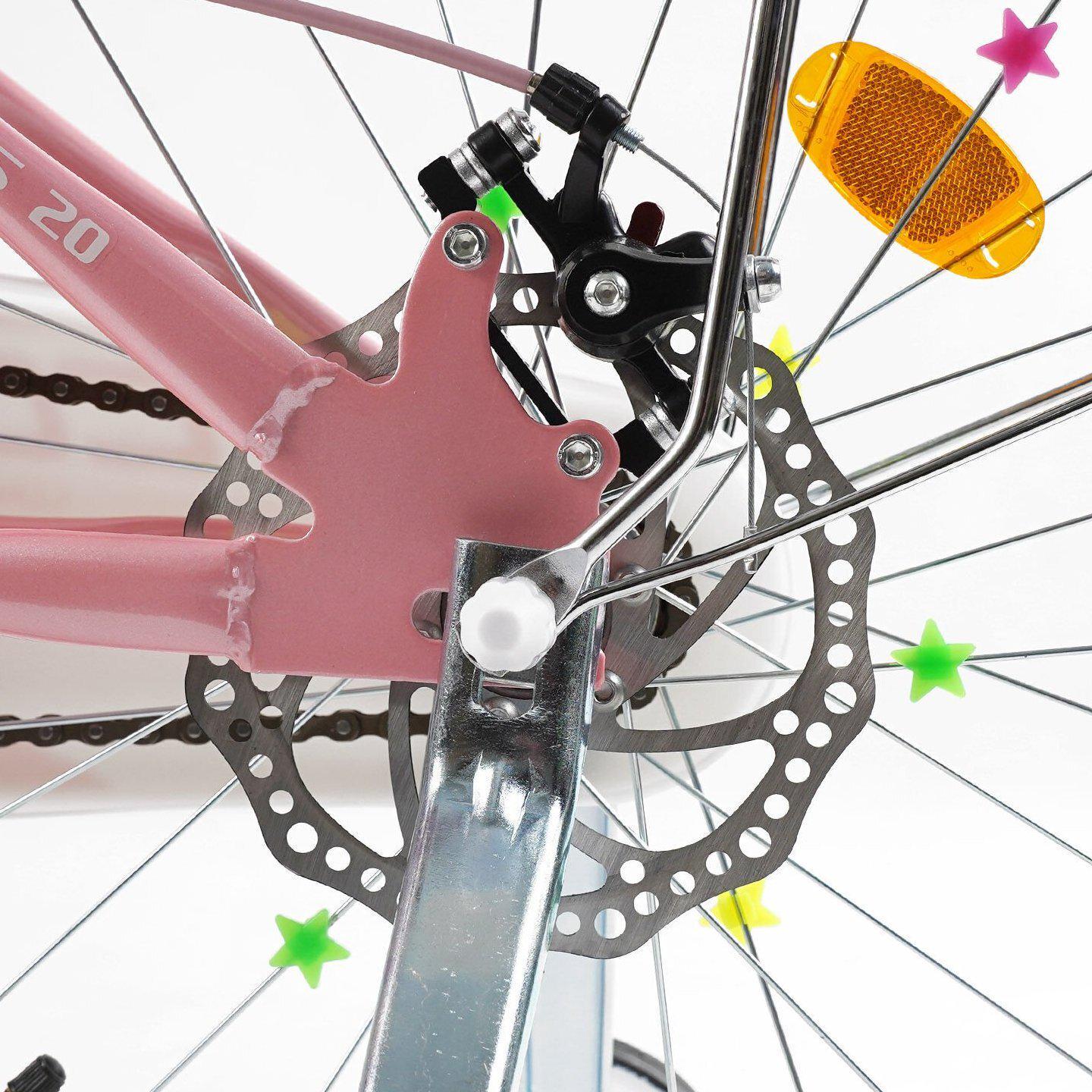 Дитячий велосипед з кошиком та багажником для дівчинки Corso Nice 20" Рожевий (262518012) - фото 5 Дитячий велосипед з кошиком та багажником для дівчинки Corso Nice 20" Рожевий (262518012) - фото 5