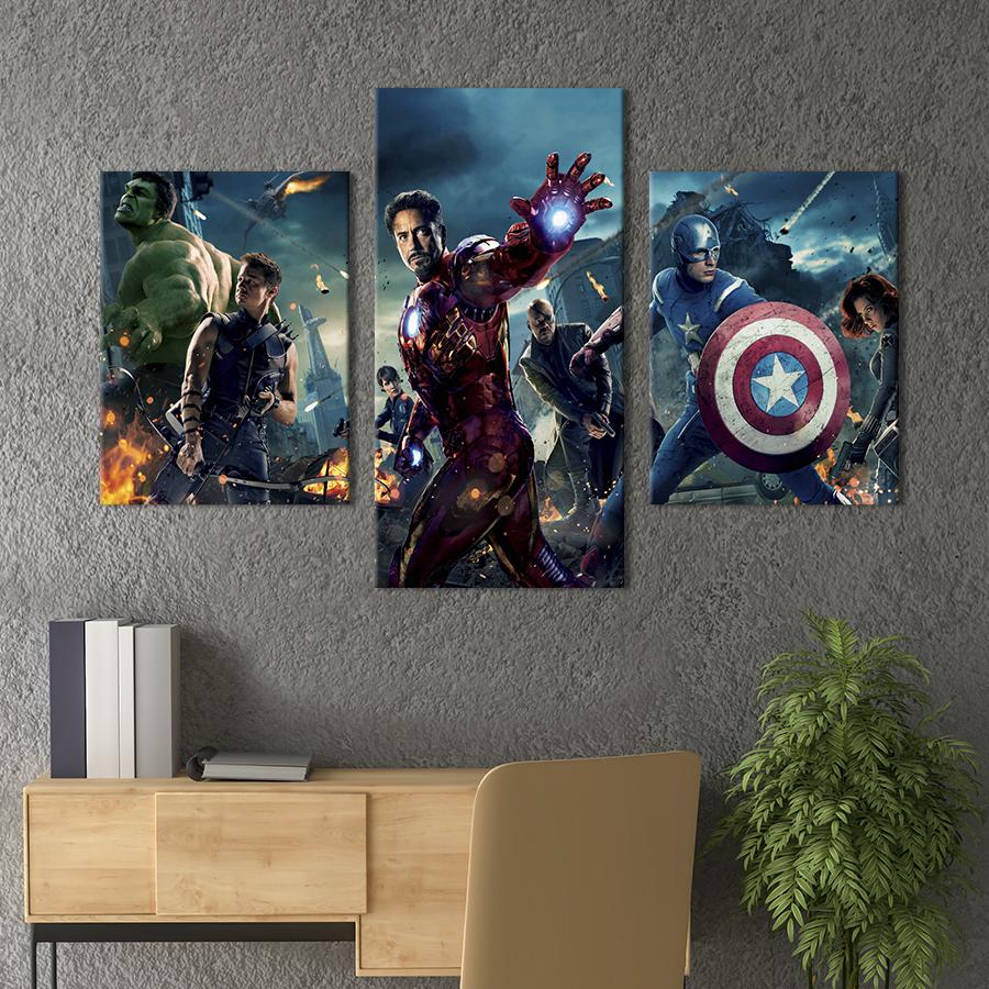 Картина для интерьера Команда Marvel Мстители 141x90 см (649-32)