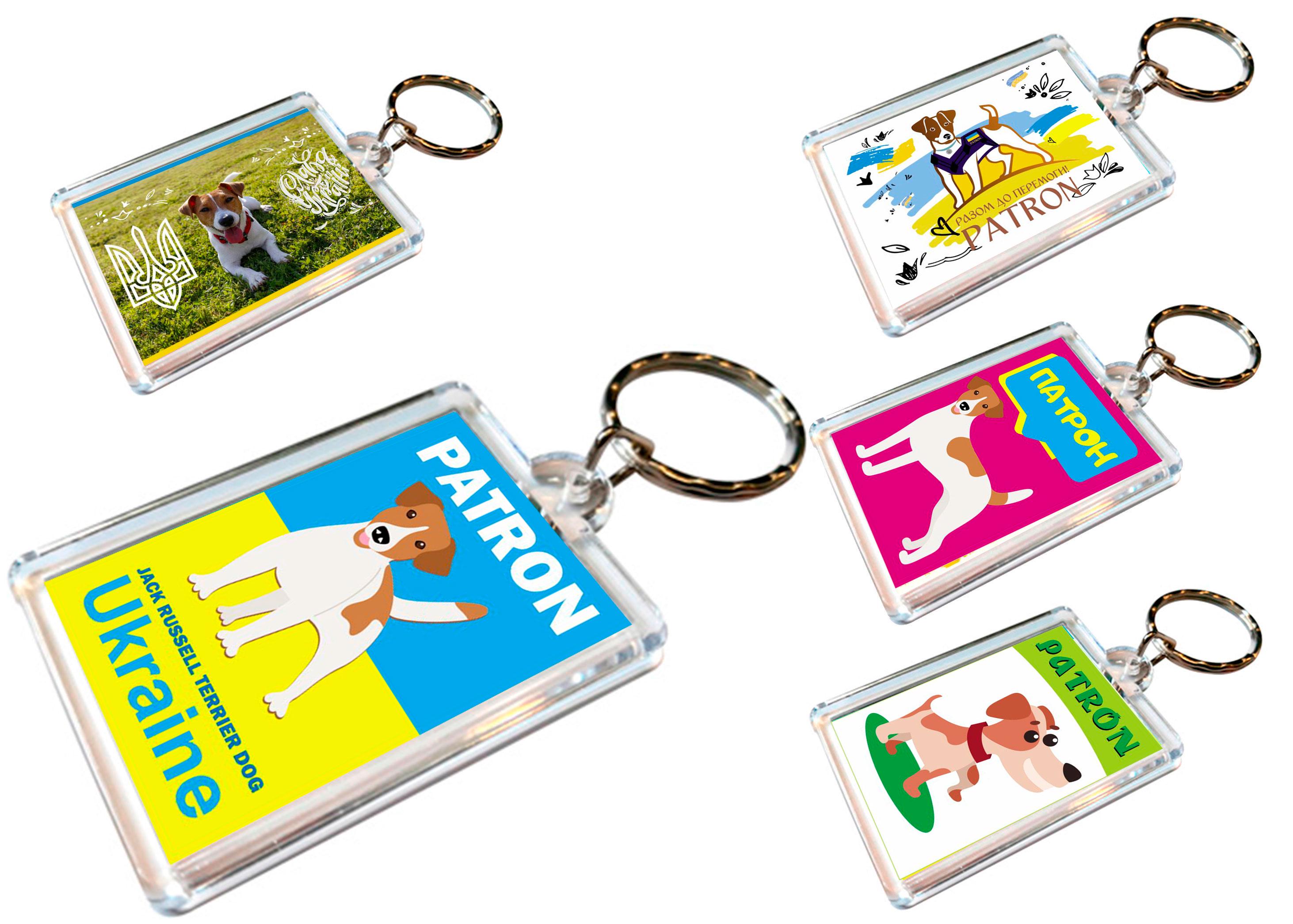Брелки для ключей акриловые Apriori Пес Патрон Украина 5 шт. 11 вид