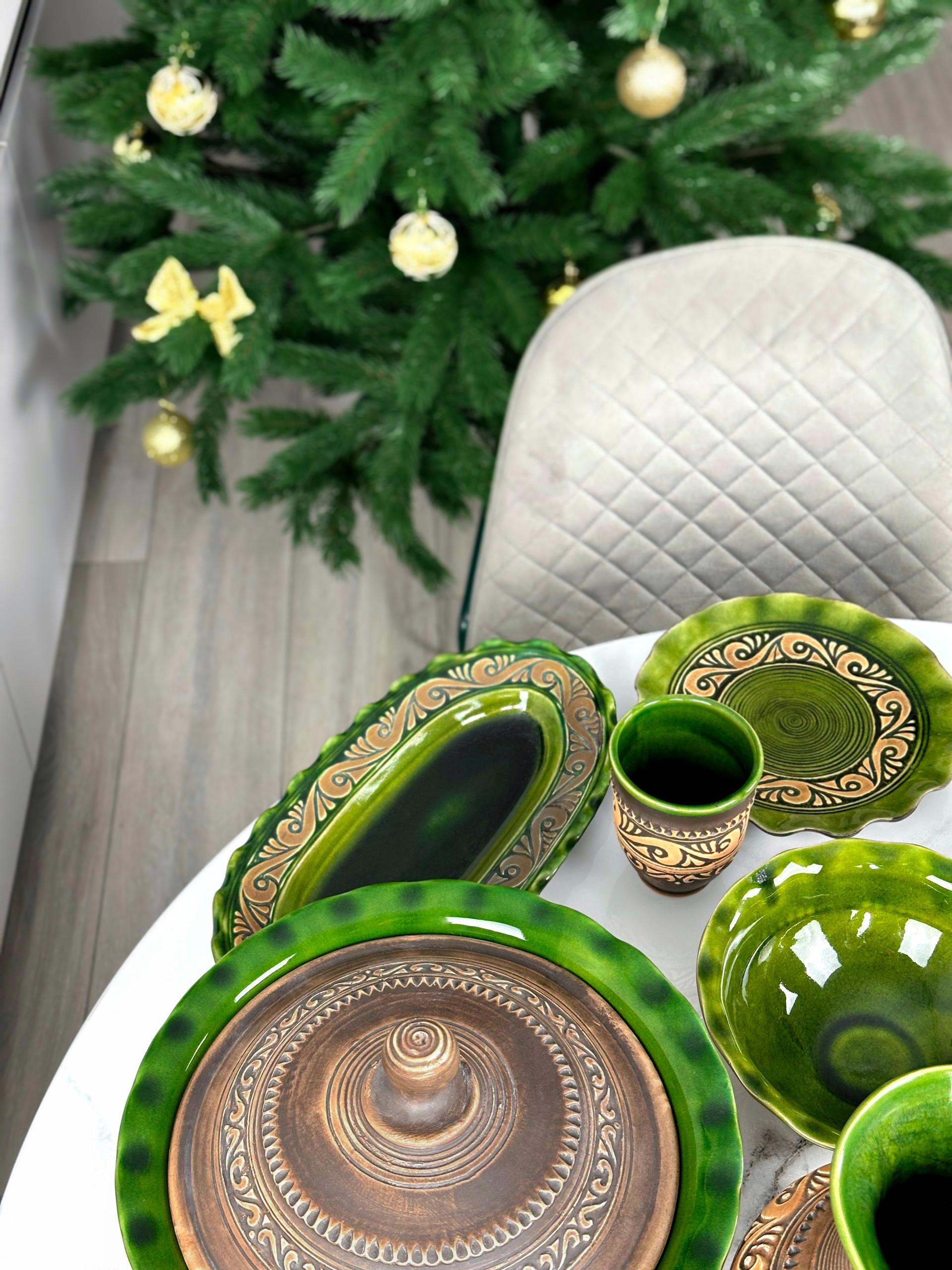 Набор глиняной посуды Рождество на 4 человек Гражда Коричневый (17019-41) - фото 6