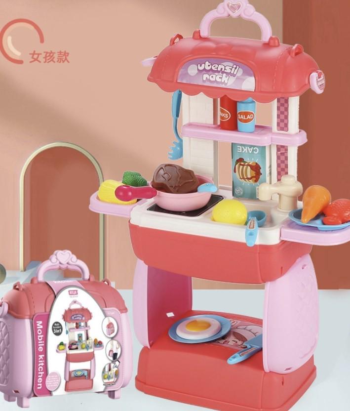 Набор игровой Mobile Kitchen в чемодане Розовый (21158014) - фото 2 Набор игровой Mobile Kitchen в чемодане Розовый (21158014) - фото 2