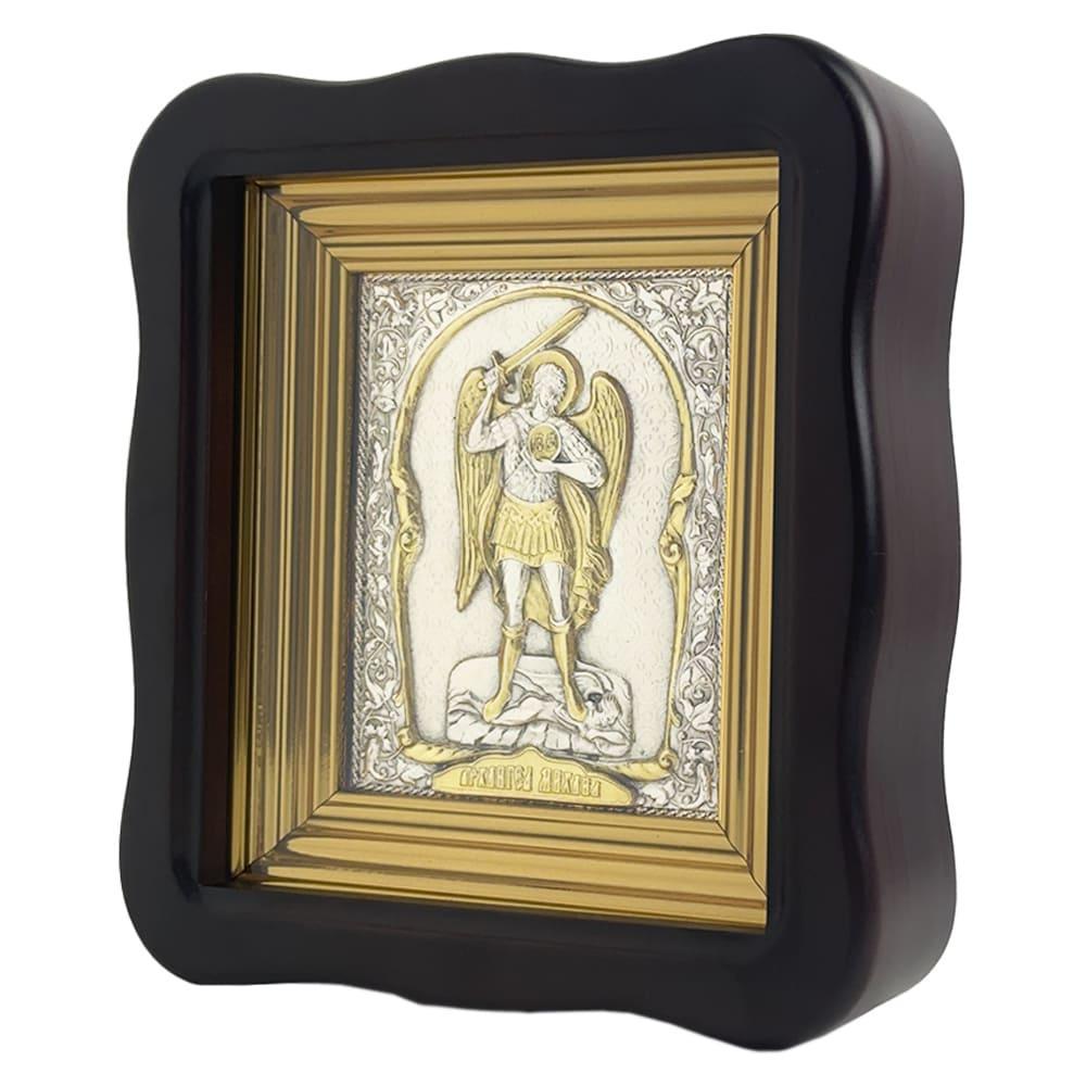 Ікона Святий Архангел Михайло з позолотою у фігурній рамі (101000010807)