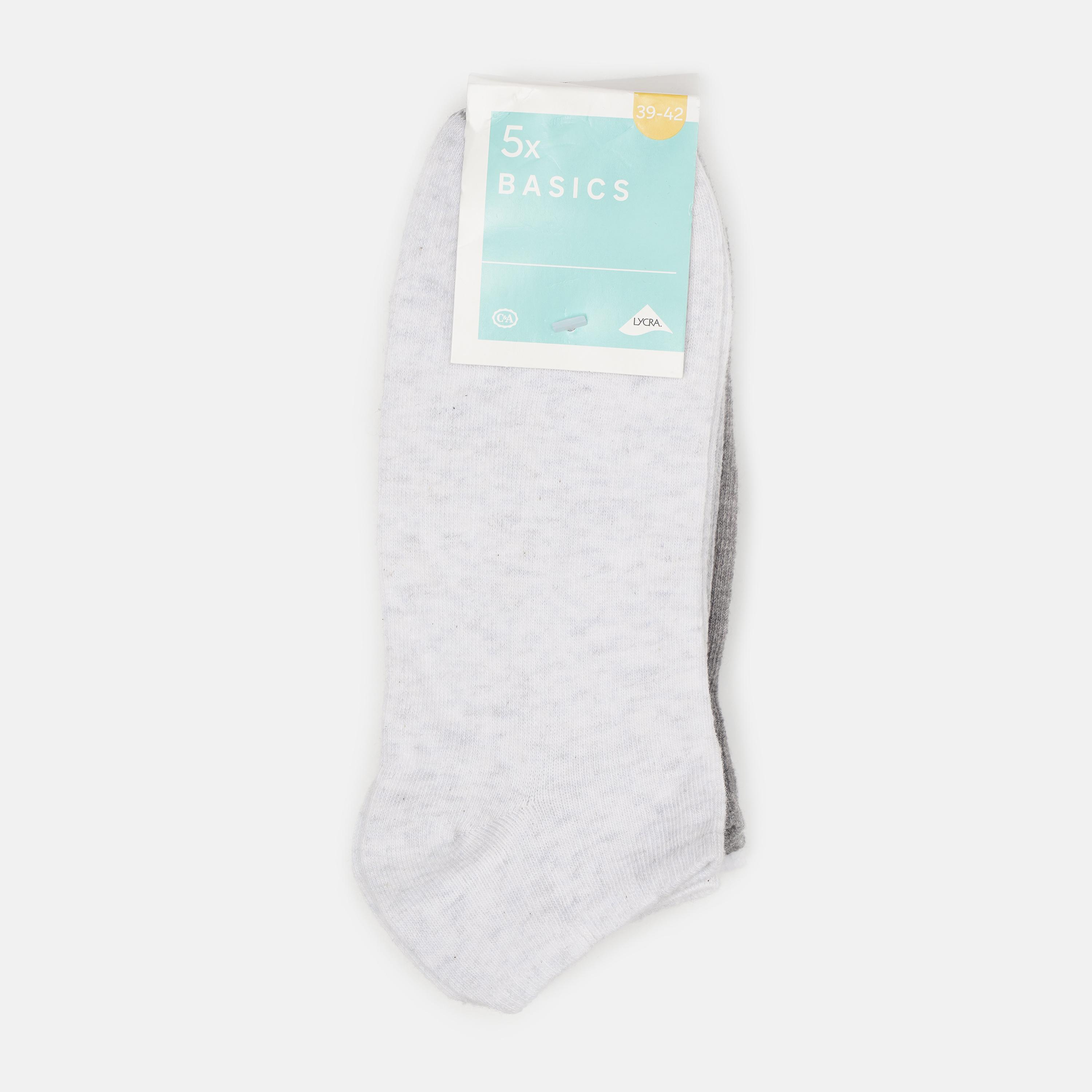 Носки C&A р. 39-42 5 пар Серый/Белый/Черный (2243379440600)