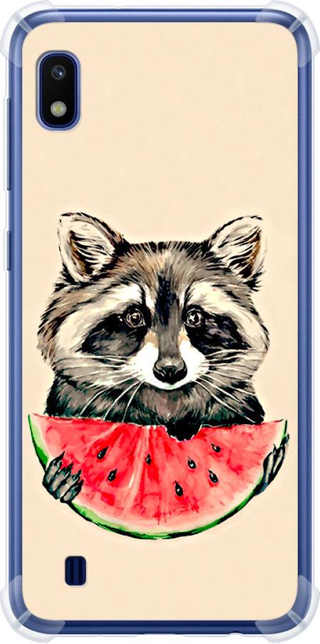 Чехол на Samsung Galaxy A10 2019 A105F Енотик с арбузом (4605sp-1671-42517)