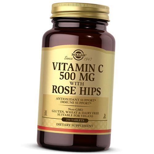 Витамины Solgar Vitamin C 500 мг with Rose Hips 250 табл. (36313128)