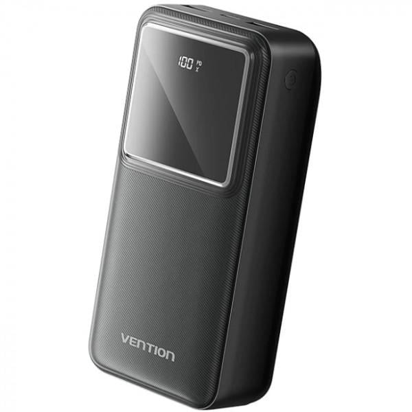 Повербанк Vention 30000 mAh 22,5W с LED дисплеем Черный (617574)