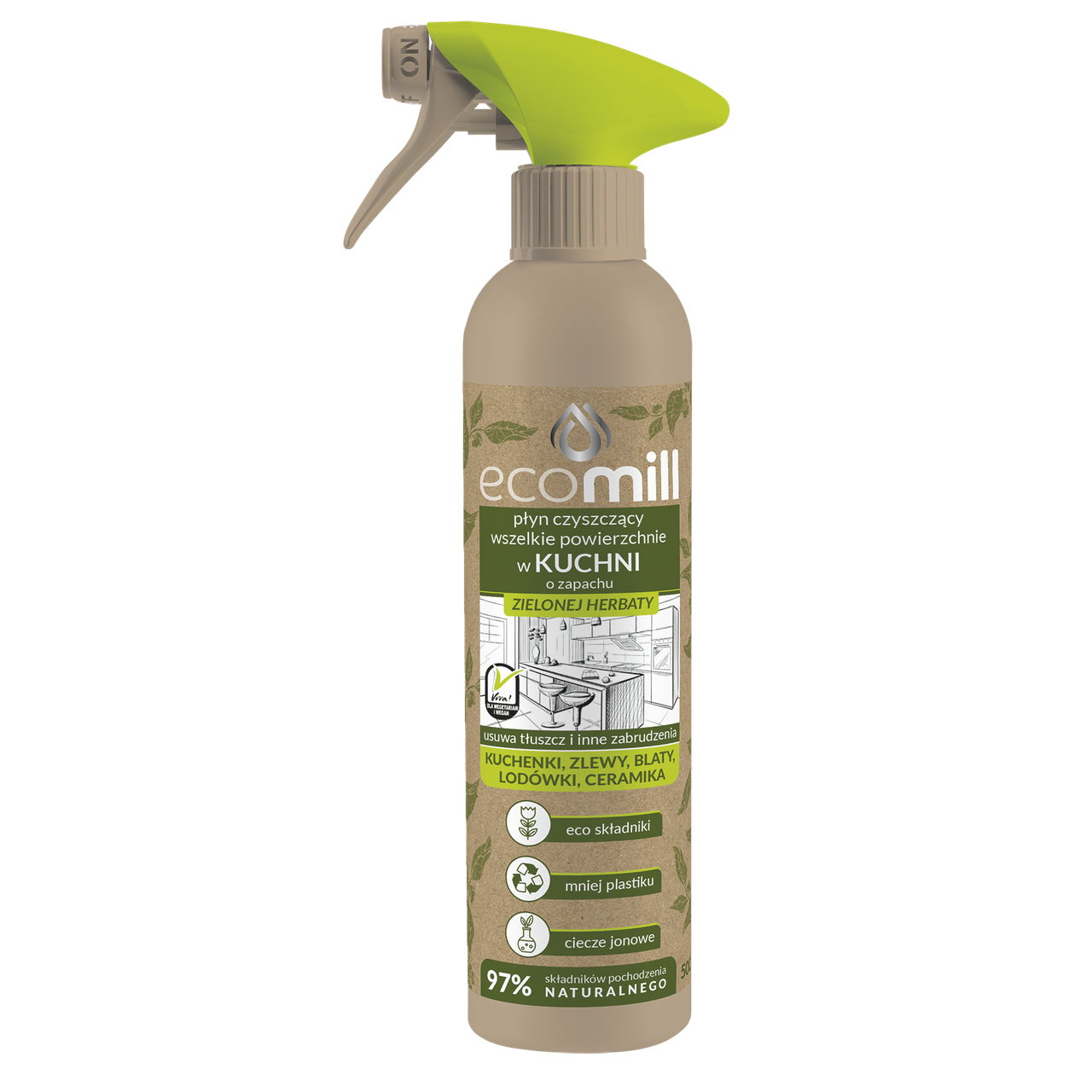 Миючий засіб для кухні Eco MILL зелений чай 500 мл
