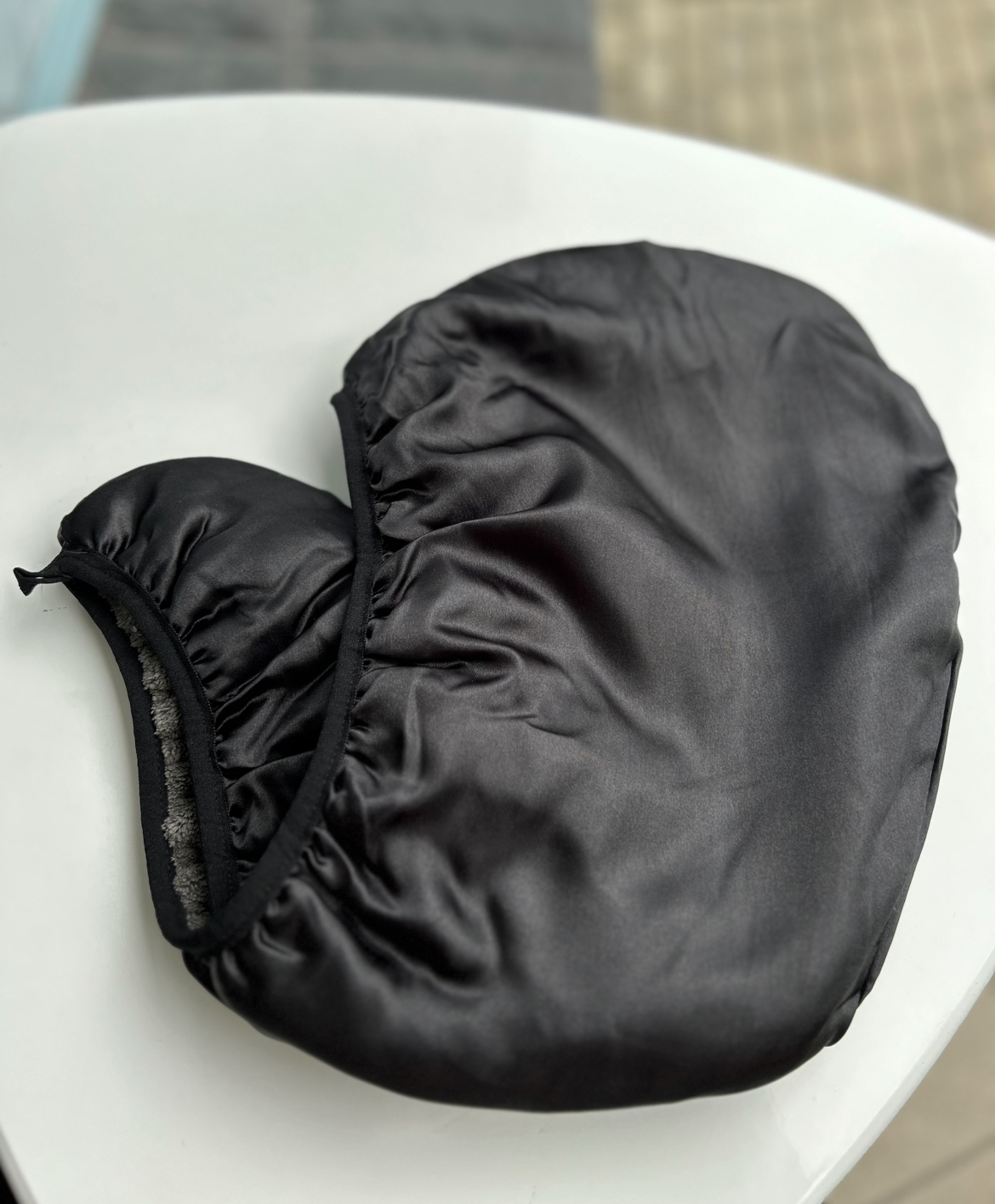 Двухстороннее полотенце-тюрбан для сушки волос Черный (Т000579)