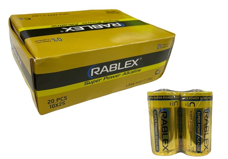 Батарейка Rablex LR14 Alkaline С Желтый