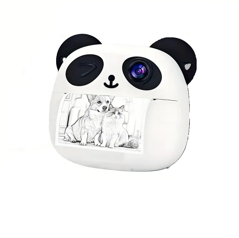 Детский фотоаппарат с мгновенной печатью Панда USB 1300 mAh Белый (AWWB-32)