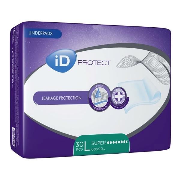 Гігієнічні пелюшки iD Protect Super 60х90 см 30 шт.