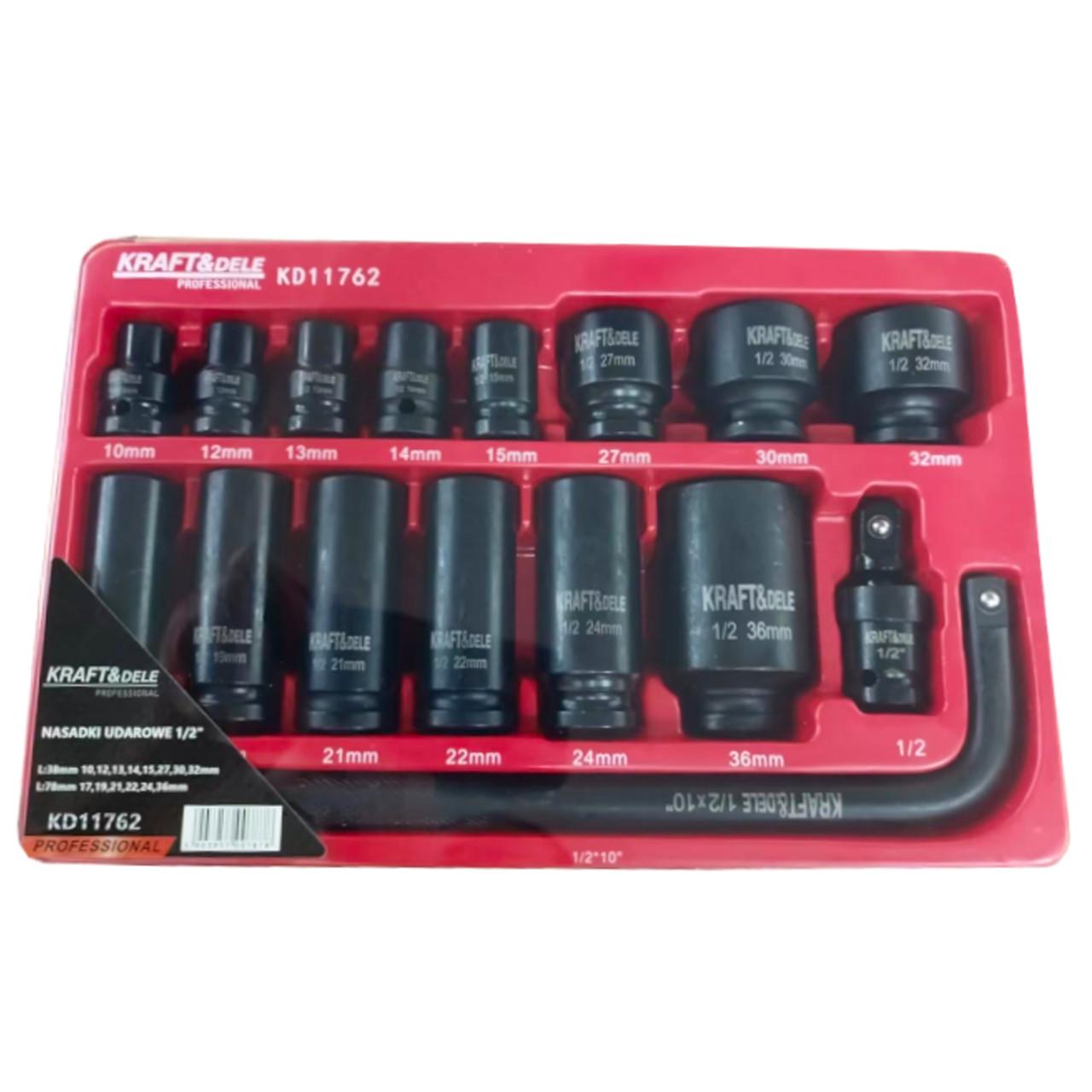 Набор ударных головок Kraft&Dele KD11762 16 шт. Набор ударных головок Kraft&Dele KD11762 16 шт.