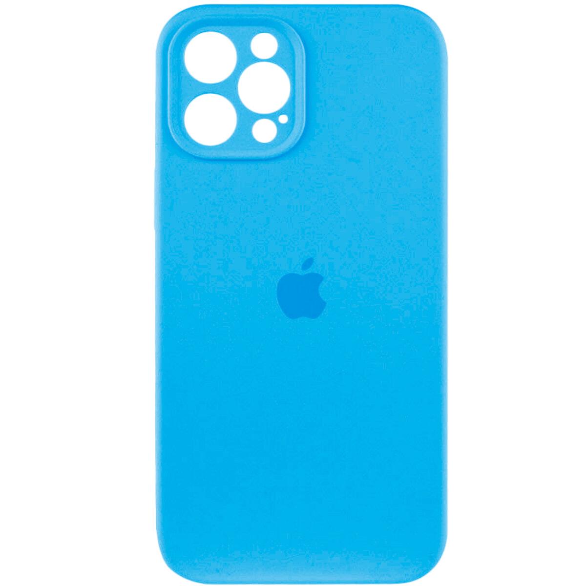 Противоударный чехол для Apple iPhone 12 Pro Silicone Full Case AA Camera Protect / Light Blue