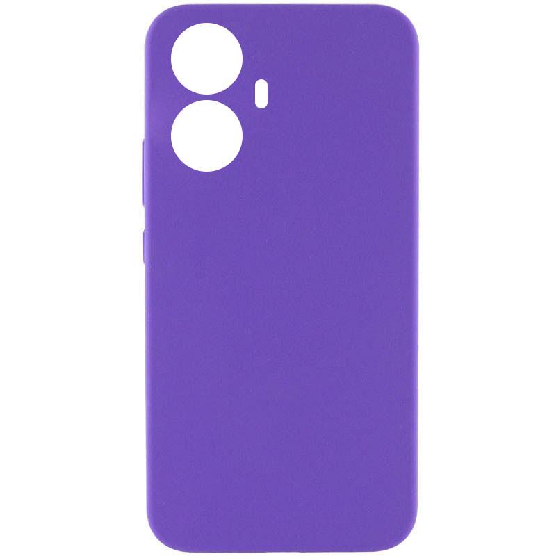 Противоударный чехол Silicone Cover Lakshmi Full Camera (AAA) для Realme 10 Pro+ Фиолетовый / Amethyst