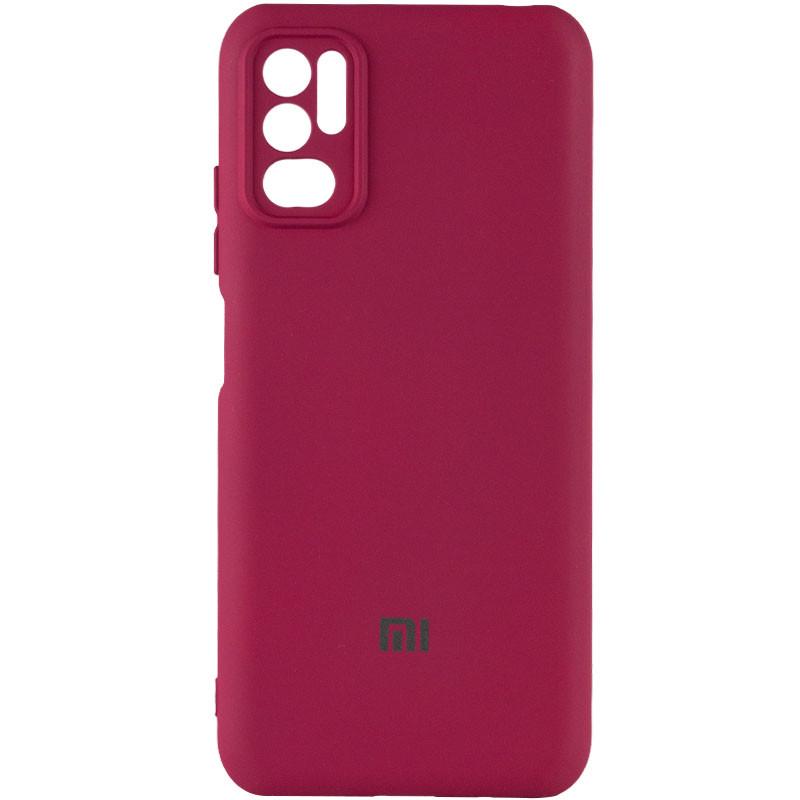 Противоударный чехол Silicone Cover My Color Full Camera (A) для Xiaomi Redmi Note 10 5G / Poco M3 Pro Бордовый / Marsala