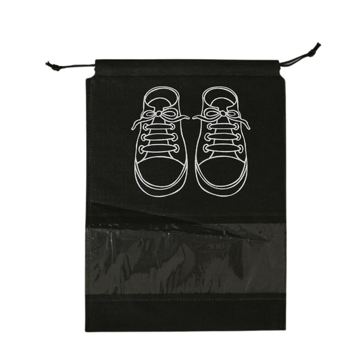 Сумка ShoeBag пыленепроницаемая для хранения обуви на шнурке Черный (425)