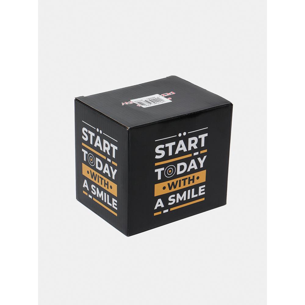 Чашка для чая керамическая с надписью "Start today with a smile" 1000 мл (27-PC1-2712) - фото 8