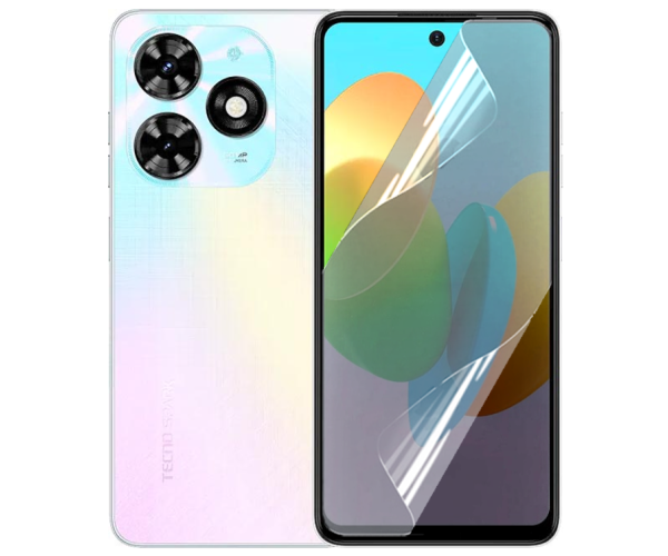 Противоударная гидрогелевая пленка Hydrogel Film для Tecno Spark 20C, Transparent