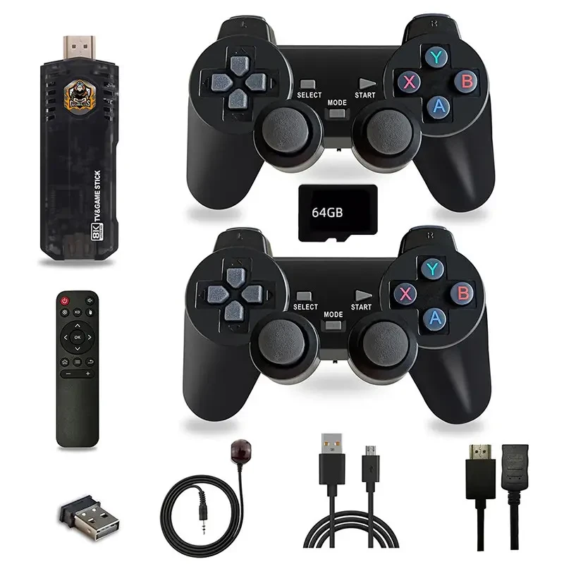 Игровая ТВ приставка Game Box X8 с поддержкой 8K 5G Smart TV с двумя джойстиками 64 ГБ (MLD_V384)