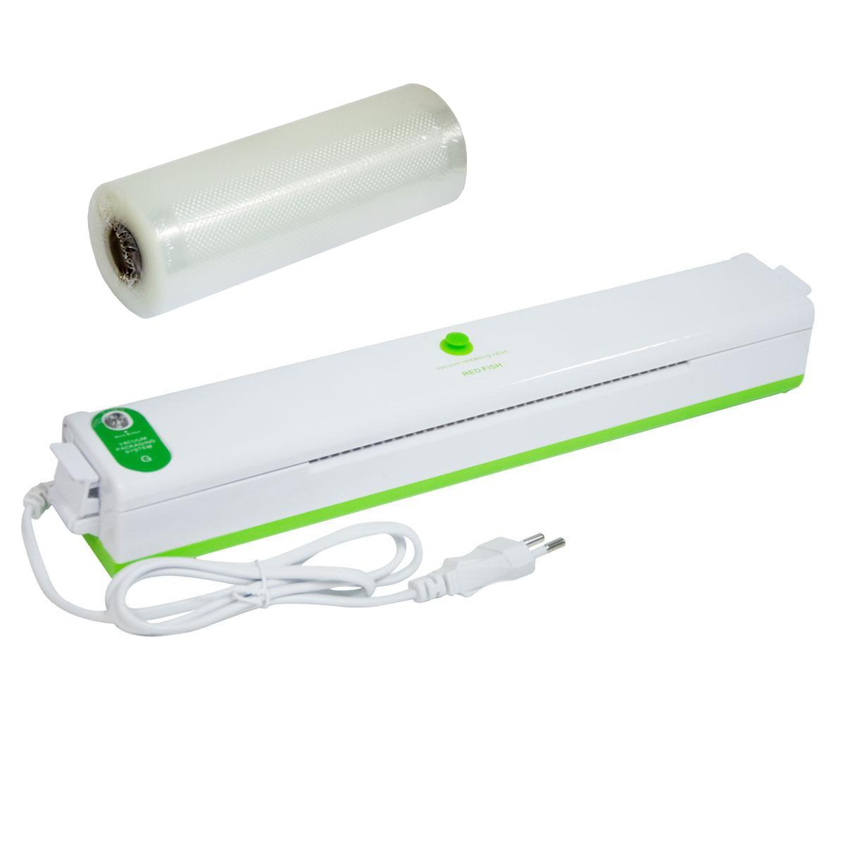 Вакуумный упаковщик FreshpackPro G-88 100W с пакетами 15х500 см Бело-салатовый (3000109-TOP-2)