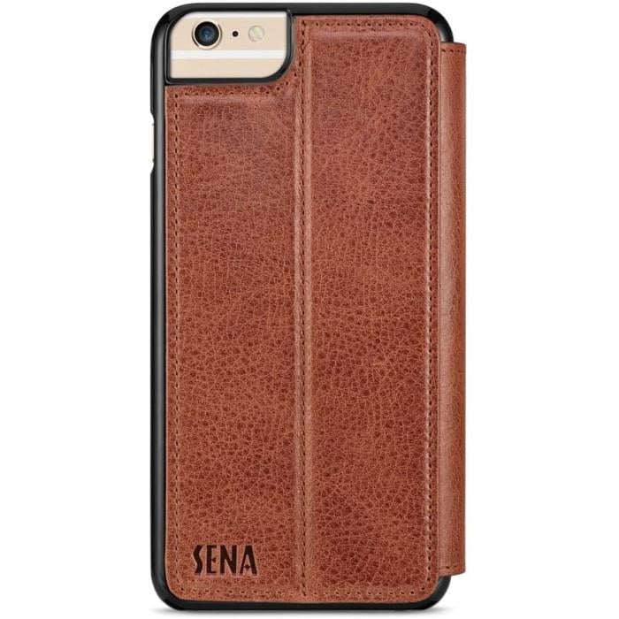 Чохол для iPhone 6S/7/8 Plus SENA Wallet Book Folio натуральна шкіра Brown