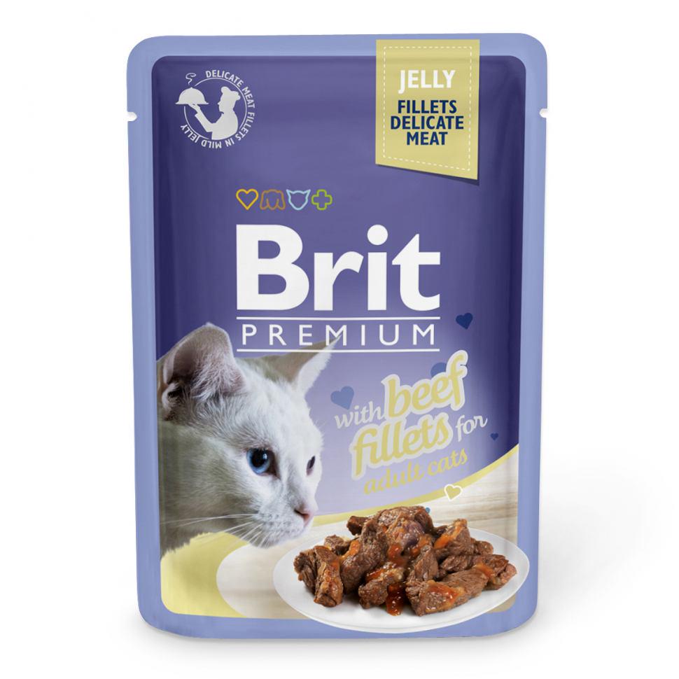 Корм влажный Brit Premium Cat Beef Fillets Jelly pouch для кошек филе говядины в желе 85 г (111241/470) Корм влажный Brit Premium Cat Beef Fillets Jelly pouch для кошек филе говядины в желе 85 г (111241/470)