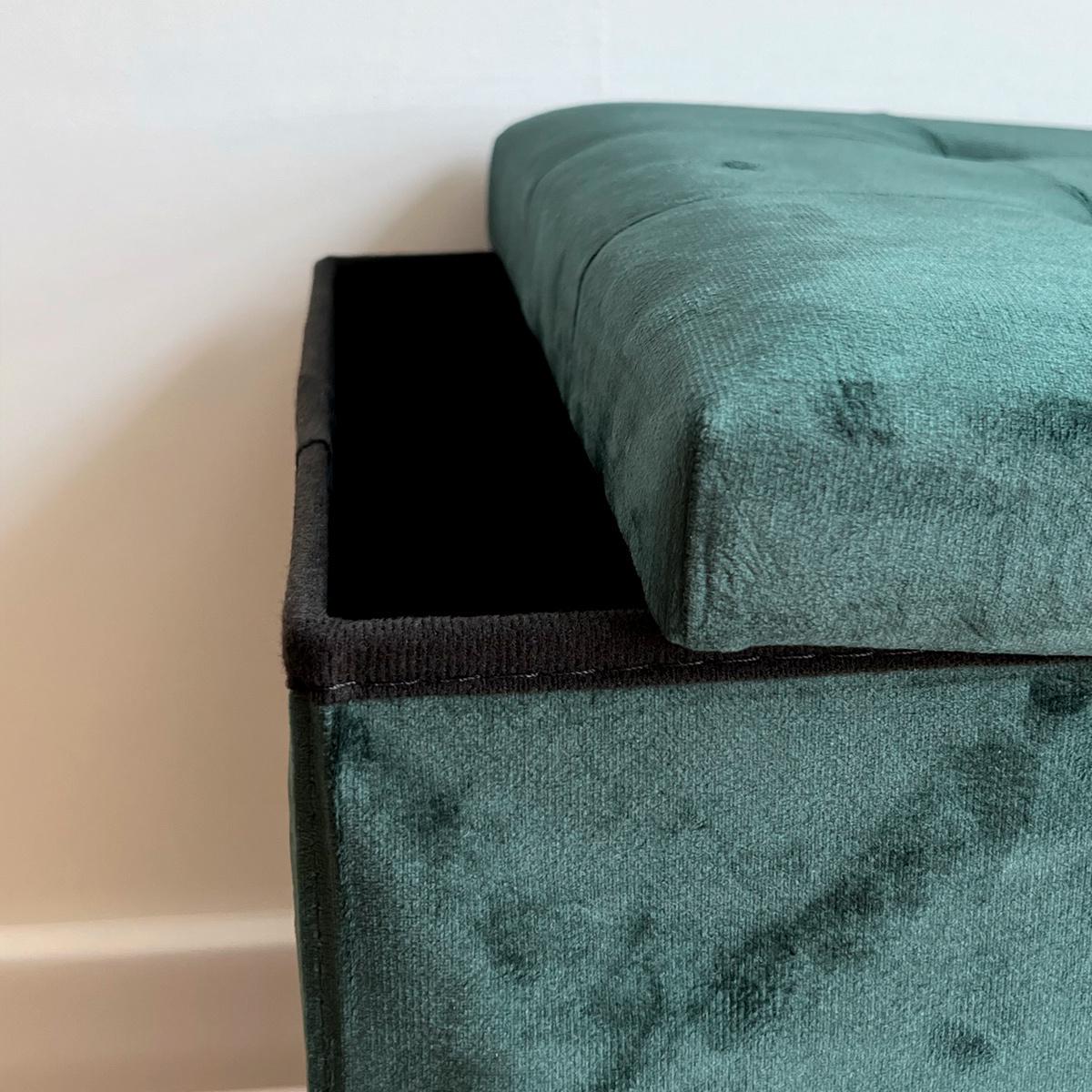 Пуф для зберігання велюровий MVM TH-05 Зелений (TH-05 GREEN) - фото 6 Пуф для зберігання велюровий MVM TH-05 Зелений (TH-05 GREEN) - фото 6