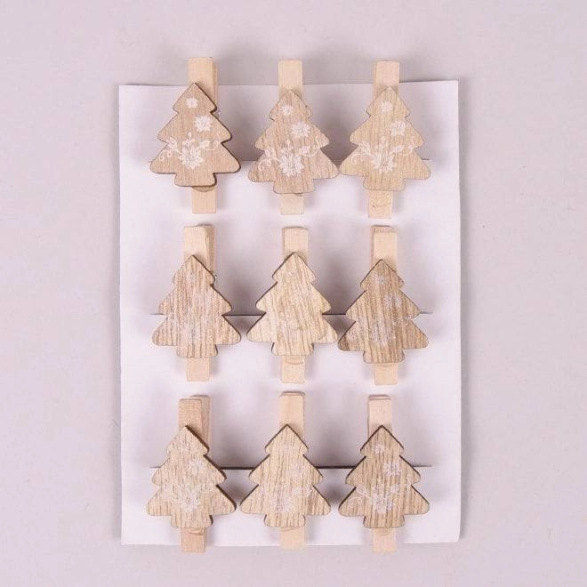 Декор на прищепке Елка 6 шт. (25326)