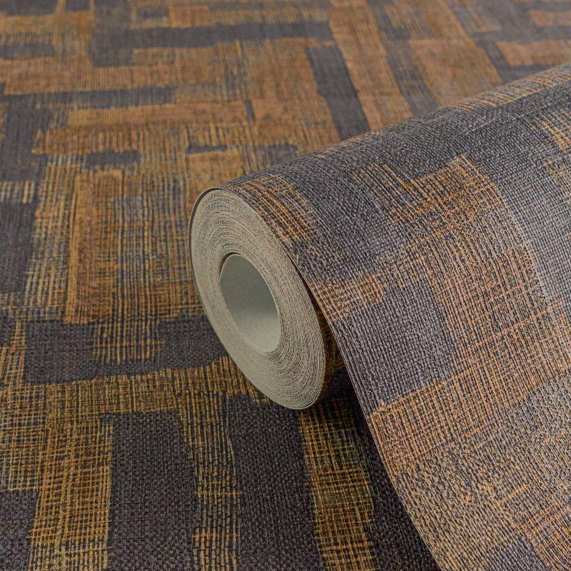 Обои флизелиновые AS Creation Metropolitan 78204-4 Противень винил горячего тиснения 0,53х10,05 м Графитово-коричневый