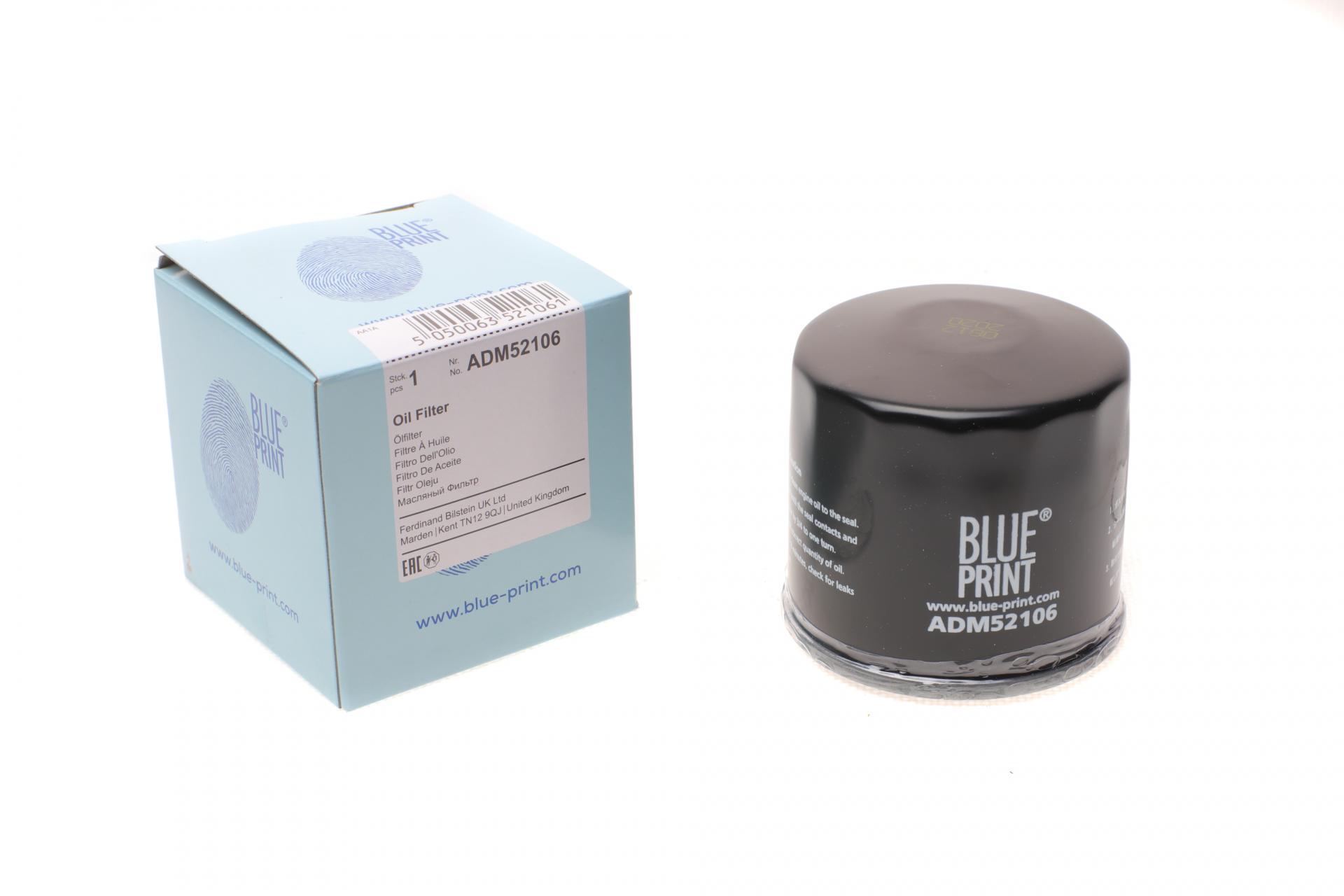Фильтр масляный BLUE PRINT для Hyundai Accent/Elantra/Tucson/H-1/Kia Ceed/Mazda 626/3/6 1,3-3,8 85- (ADM52106)