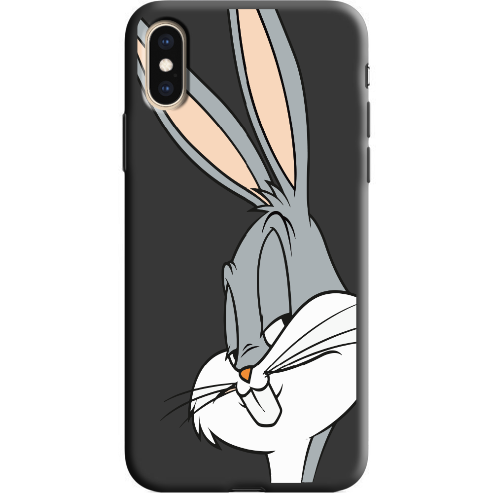 Чехол Boxface iPhone XS Max Lucky Rabbit Черный силикон (35321-bk81-41771) - фото 1