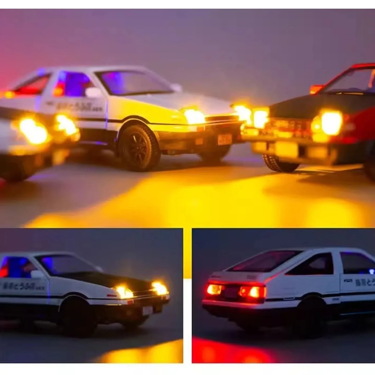 Модель автомобиля TOYOTA Corolla AE86 Sprinter металлическая на батарейках 1:32 (1282) - фото 3