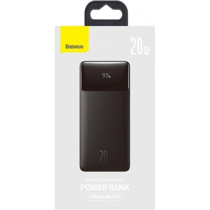 Зовнішній акумулятор Baseus Bipow Overseas 20W 30000 mAh Black (PPBD050401) - фото 6