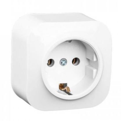 Розетка 1-ая накладная SVT-7806 с з/к ( ST 9752)