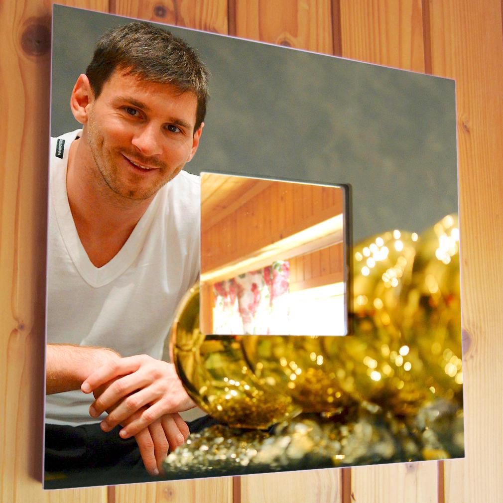 Зеркало с фото Лионель Месси 260х260 мм (M03104)