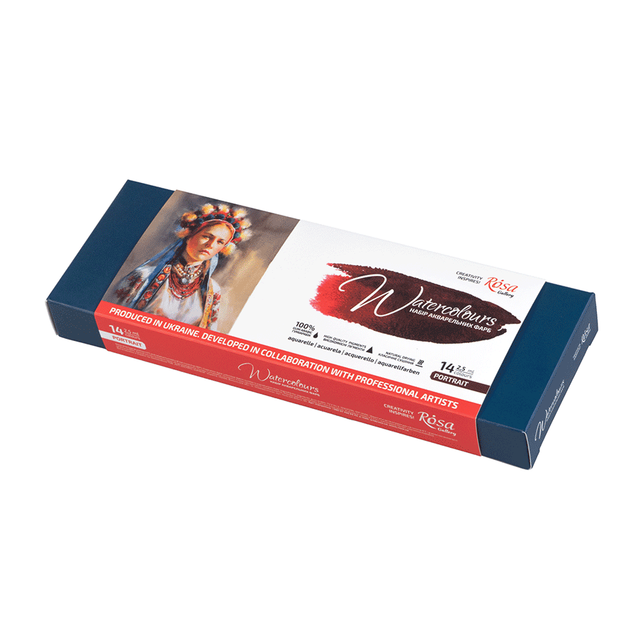 Акварельні фарби ROSA Gallery PORTRAIT 14х2,5 мл (4823098539766)