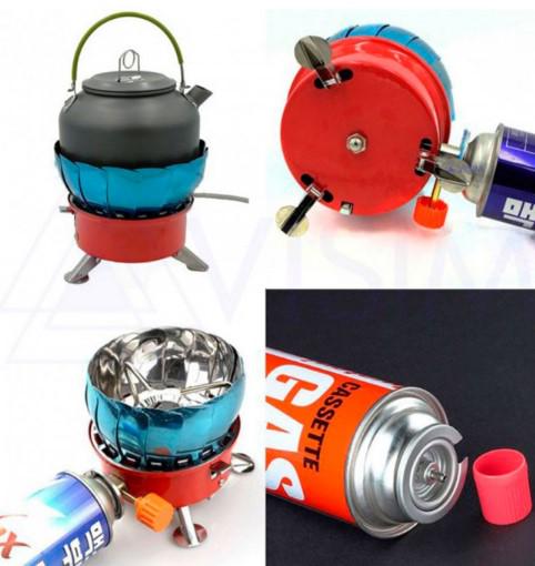 Горелка газовая UKC K-203 с пьезоподжигом и защитой от ветра Красный - фото 5 Горелка газовая UKC K-203 с пьезоподжигом и защитой от ветра Красный - фото 5