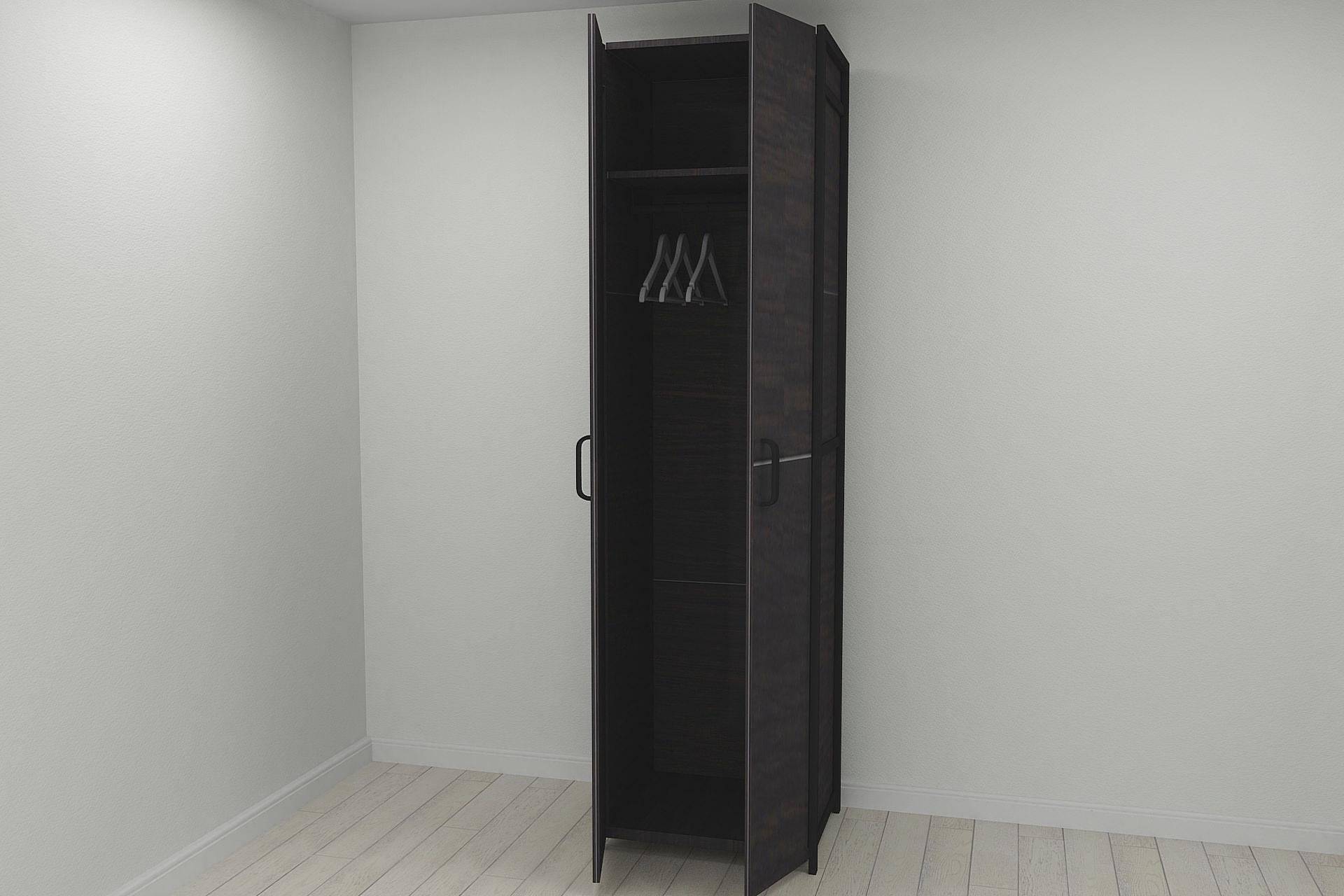 Шкаф-гардероб Ferrum-decor Коннект Уни секция 6 металл/ДСП 16 мм 220x60x50 см Черный/Венге Магия (FRD-104572) Шкаф-гардероб Ferrum-decor Коннект Уни секция 6 металл/ДСП 16 мм 220x60x50 см Черный/Венге Магия (FRD-104572)