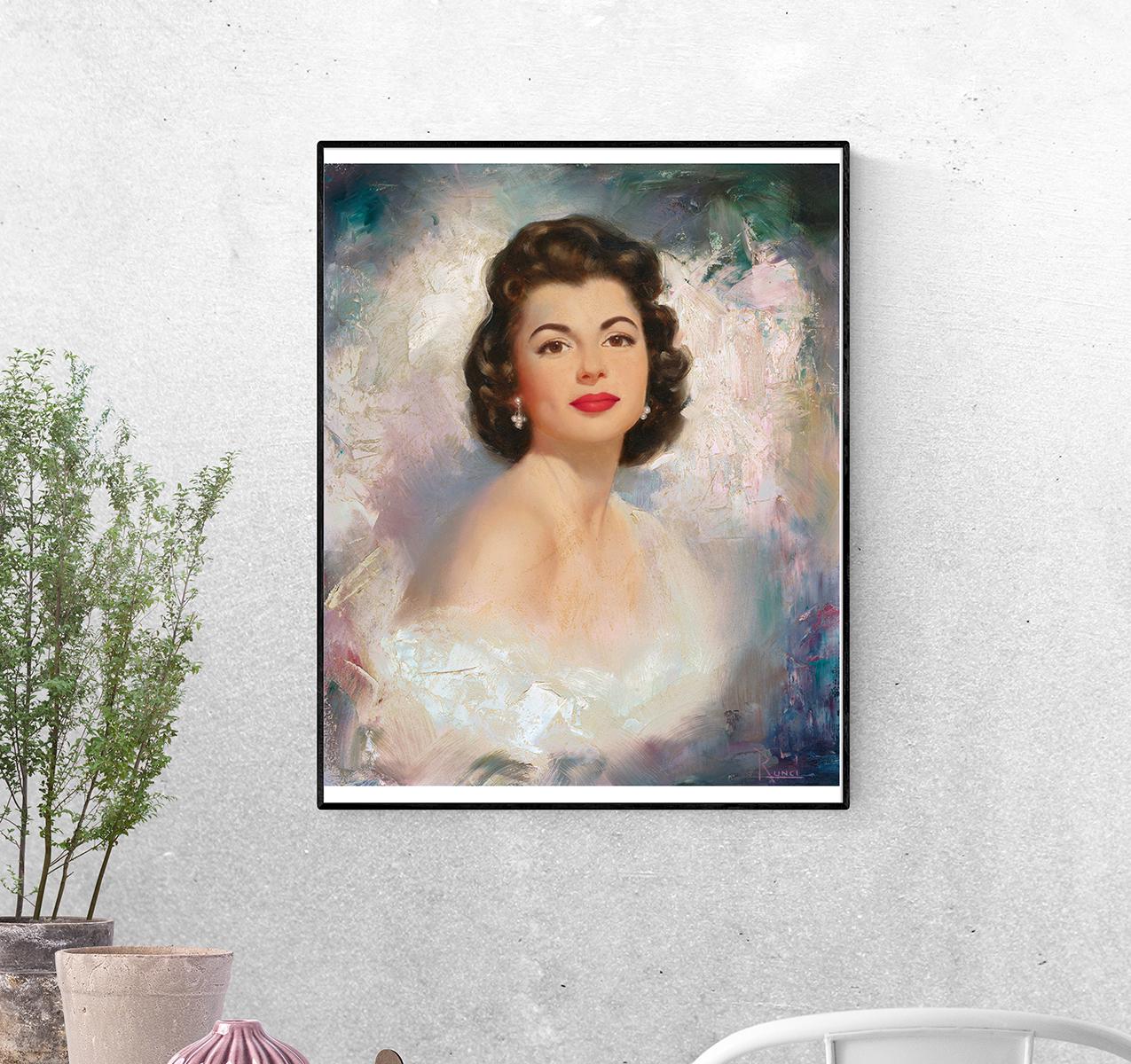 Постер Портрет брюнетки. Эдвард Рунчи формат А-0 (pin_up010235_Poster)