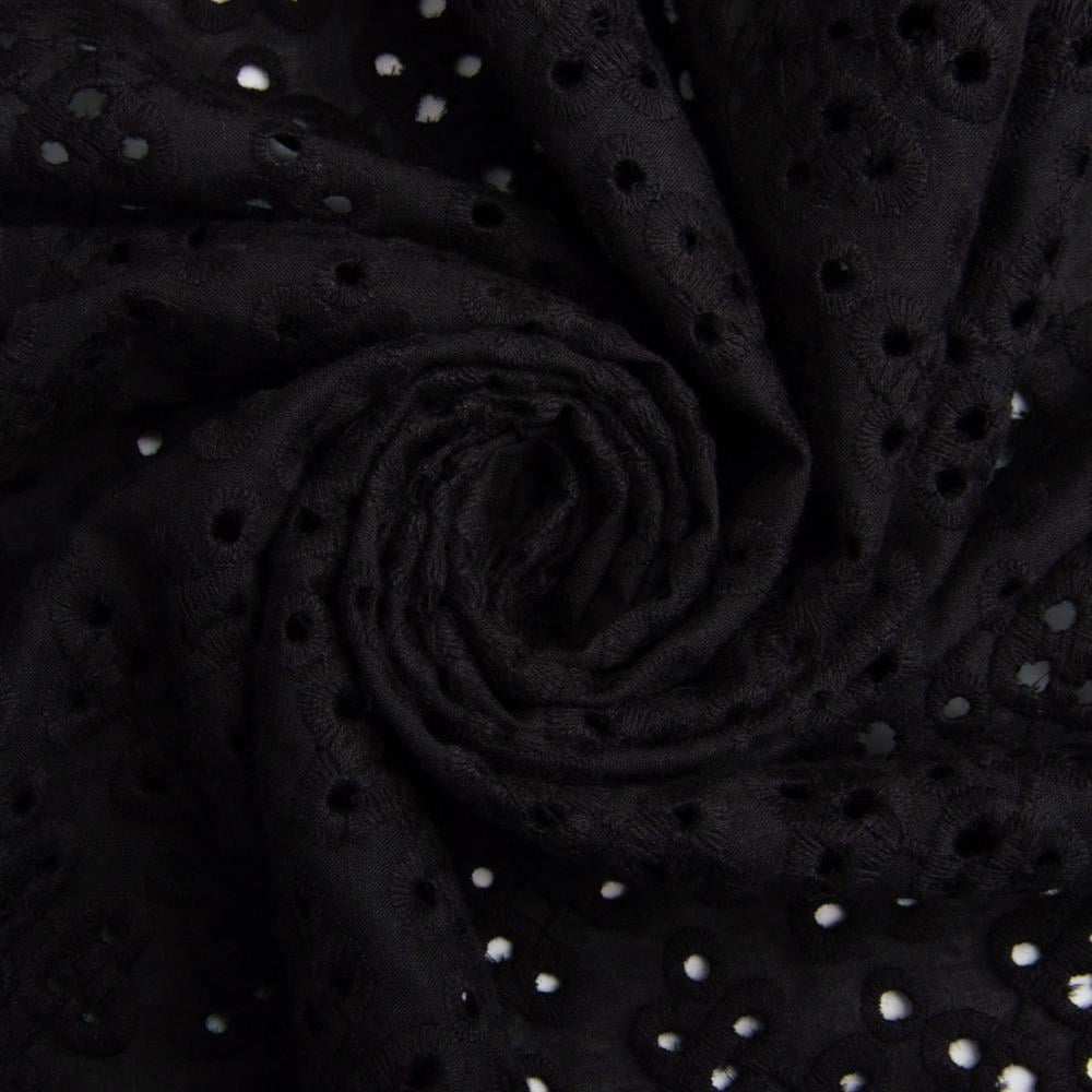 Тканина батист прошва Моллі 123 гр/м2 130 см Чорний (26379)