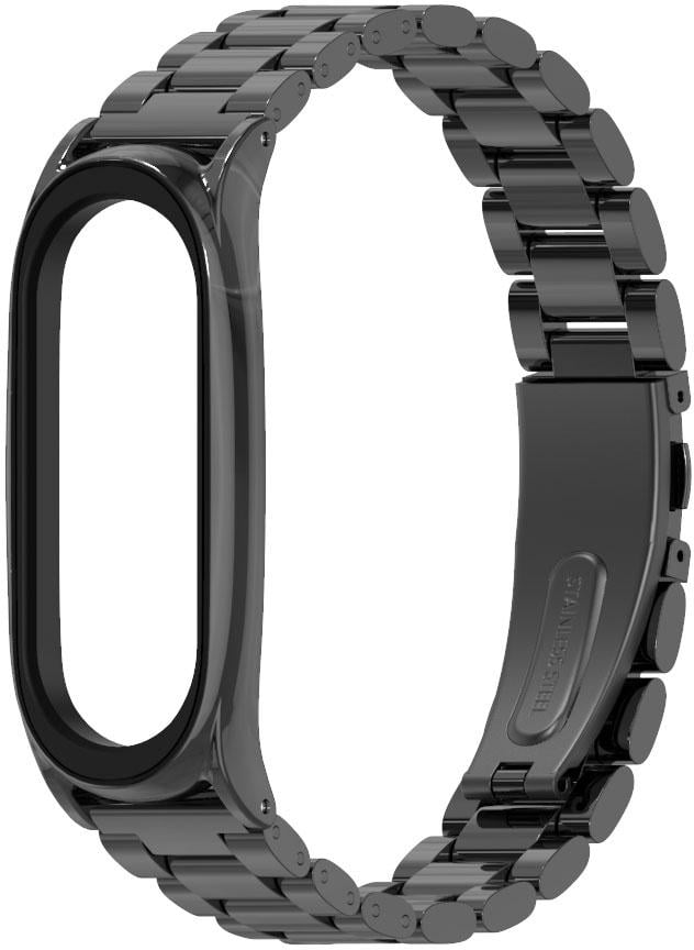 Ремінець MiJobs Plus для Xiaomi Mi Band 5/6/4/3 металевий Black