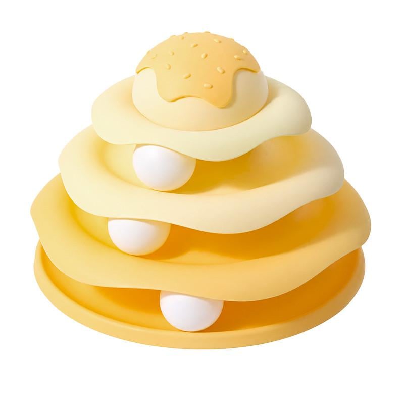 Игрушка для кошек Taotaopets 07A10001 Башня 3-уровневая интеллектуальная Yellow (34764215)