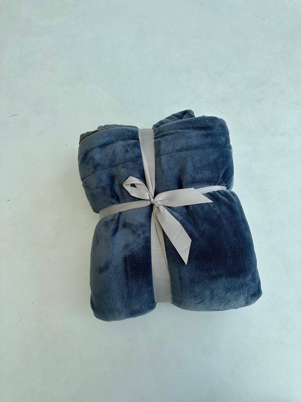 Плед велюр двойной 200х230 см Графитовый (Д-al-ovchina-pled-003-09) - фото 2