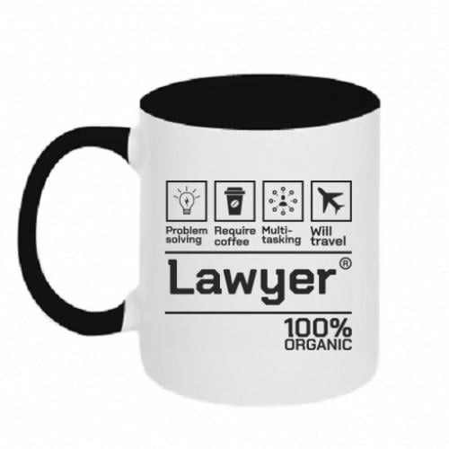 Чашка двоколірна Юрист 320 мл Чорно-білий (17825266-17-203736)